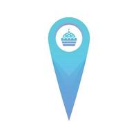 cupcake location logo gradient design template icon element vector