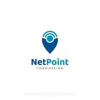 internet area, wifi point, wi-fi area logo. wi-fi icon combine with pointer logo concept vector