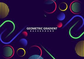 Geometric gradient colorful vector background