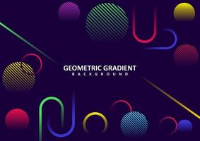 Geometric gradient colorful vector background