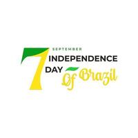 7 de septembro, independencia do Brasil. translation 7 september, independence day of Brazil. logo, flat, background, banner, template. vector