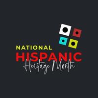 Hispanic heritage month. Abstract logo design in retro style, geometry. vector