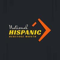 Hispanic heritage month. Abstract logo design in retro style, geometry. vector