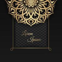 luxury black background, with gold ornament vector
