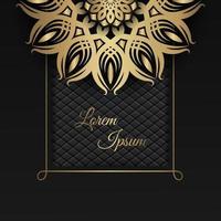 luxury black background, with gold ornament vector