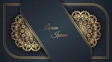 luxury ornamental mandala, gray and gold, vector design