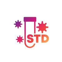 STD test icon on white vector