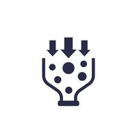 Bottleneck analysis icon on white vector
