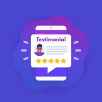 testimonial and feedback vector illustration