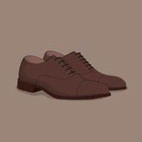 zapatos de cuero marrón en diseño de dibujos animados para equipos de plantillas publicitarias vector