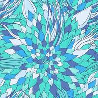 Seamless geometric pattern with flowers vector