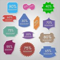 discount and sale icons vector