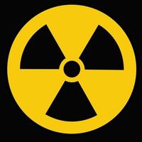 Radiation Danger vector pictogram.Ionizing radiation hazard symbol