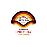 German Unity Day 3rd October Vector