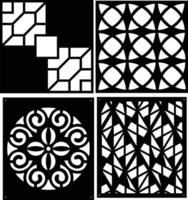 Jali design for graphic and CNC.router Geometric laser cutting vector pattern.