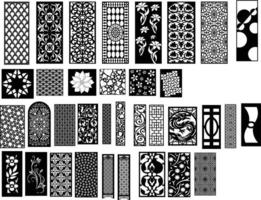 Jali design for graphic and CNC.router Geometric laser cutting vector pattern.