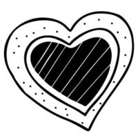 Heart symbol. Hand drawn decorative vector