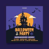 Halloween social media post vector