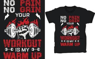 Exclusive Gym t-shirt vector design template.