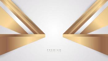Luxury White and Gold Background with Golden Lines and Paper Cut Style. Premium Gray and Gold Background for Award, Nomination, Ceremony, Formal Invitation or Certificate Design vector