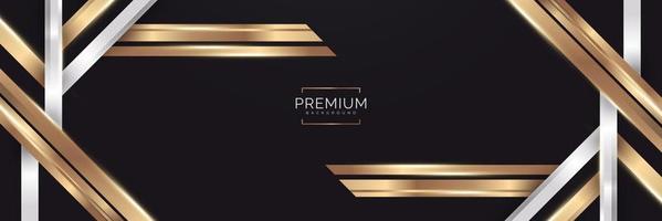 Abstract White, Black and Gold Luxury Background. Elegant Premium Background with Paper Cut Style vector