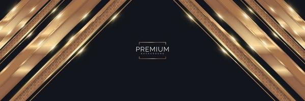 Elegant Black and Gold Background with Shining Effect. Luxury Background vector