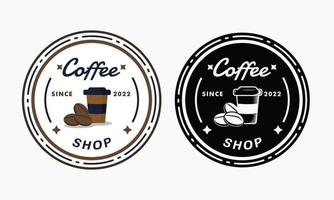 coffee shop vintage logo vector