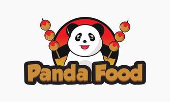 logotipo de comida de panda vector