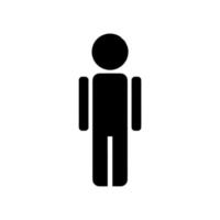 Men toilet sign icon. Silhouette male ilustration. Symbol of male for restroom vector