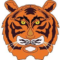 Tiger mask vector illustration