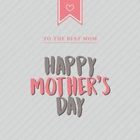 Minimal Message for Mother's Day vector