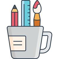 stationary cup icon vector