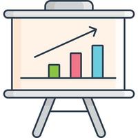 Statistics presentation board icon vector