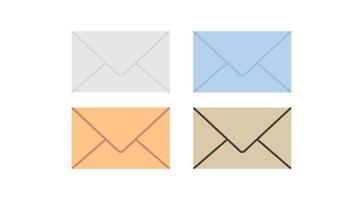 Envelope and mail flat vector illustration.