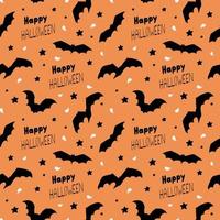 Seamless bat pattern. The silhouette of a bat. Halloween design, printing, blogs, greeting cards, packaging. Vector illustration