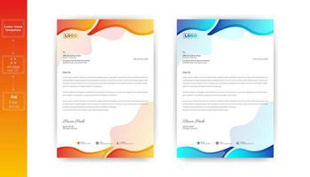 Simple creative modern business style letterhead templates design. Letterhead design for your project, Vector design illustration.