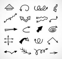 Vector set of hand drawn arrows, elements for presentation