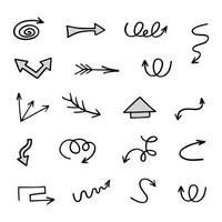 Vector set of hand drawn arrows, elements for presentation