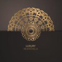 invitation card templates with gold patterned and crystals color luxury mandala background with golden arebesque pattern arabic islamic east style. ramadan style decorative mandala, flyer banner vector