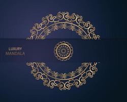 You sent Luxury wedding card with mandala pattern design vector