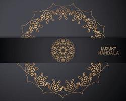 You sent Luxury wedding card with mandala pattern design vector