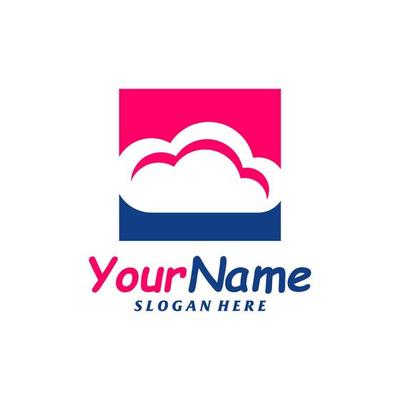 Cloud Logo Design Template. Cloud logo concept vector. Creative Icon Symbol