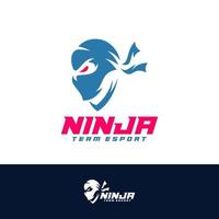 plantilla vectorial del logotipo ninja, conceptos creativos de diseño del logotipo ninja vector