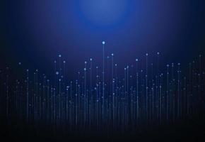Big data visualization. Abstract technology innovation communication concept digital blue design background. Vector illustration