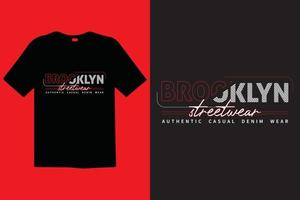Brooklyn premium vector and typography lettering quotes. T-shirt design. Inspirational and motivational words Ready to print. Stylish t-shirt and apparel trendy design print, vector illustration.