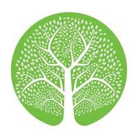 Heavy Green Tree Vector Template Design. Tree Vector Design.