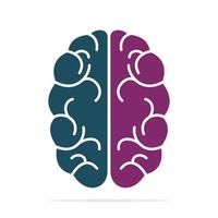 concepto de idea de pensamiento cerebral. diseño de plantilla de logotipo de cerebro de pensamiento de poder de lluvia de ideas. vector