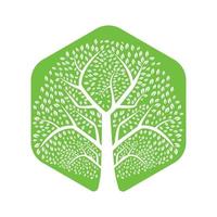 Heavy Green Tree Vector Template Design. Tree Vector Design.