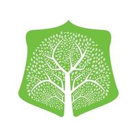 Heavy Green Tree Vector Template Design. Tree Vector Design.