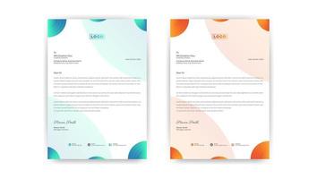 Colorful and Modern Business letter head templates vector